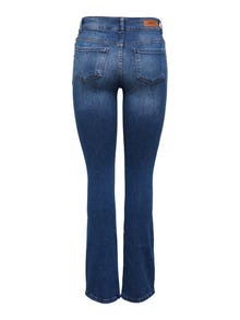 ONLY ONLEBBA High Waist POCKET SWEET FLARED Jeans -Dark Blue Denim - 15281334