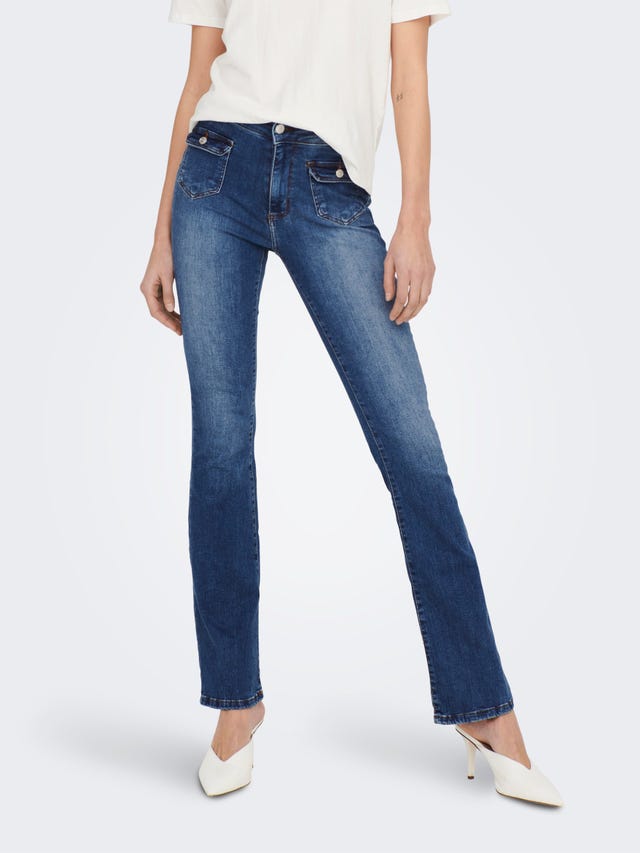 ONLY ONLEbba cintura alta, con bolsillo, adorable Jeans de campana - 15281334