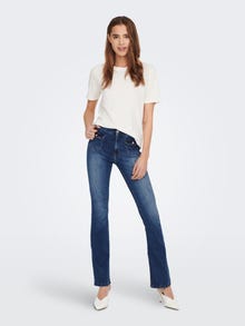 ONLY ONLEbba cintura alta, con bolsillo, adorable Jeans de campana -Dark Blue Denim - 15281334