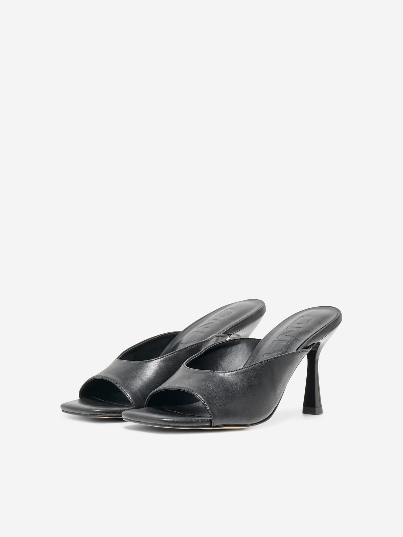 ONLY Slip-on højhælede sandaler -Black - 15281374