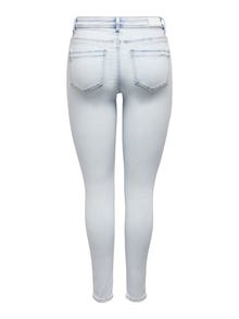 ONLY Skinny Fit Medelhög midja Jeans -Light Blue Bleached Denim - 15281408
