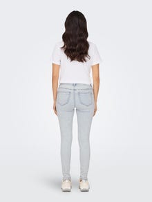 ONLY Skinny Fit Middels høy midje Jeans -Light Blue Bleached Denim - 15281408