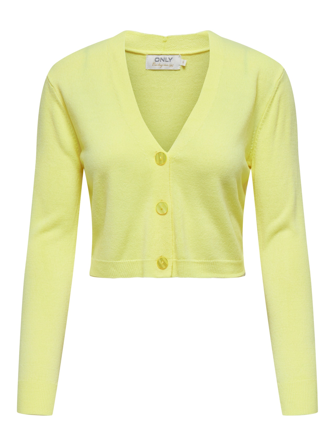 ONLY Cropped knitted pullover -Sunny Lime - 15281420