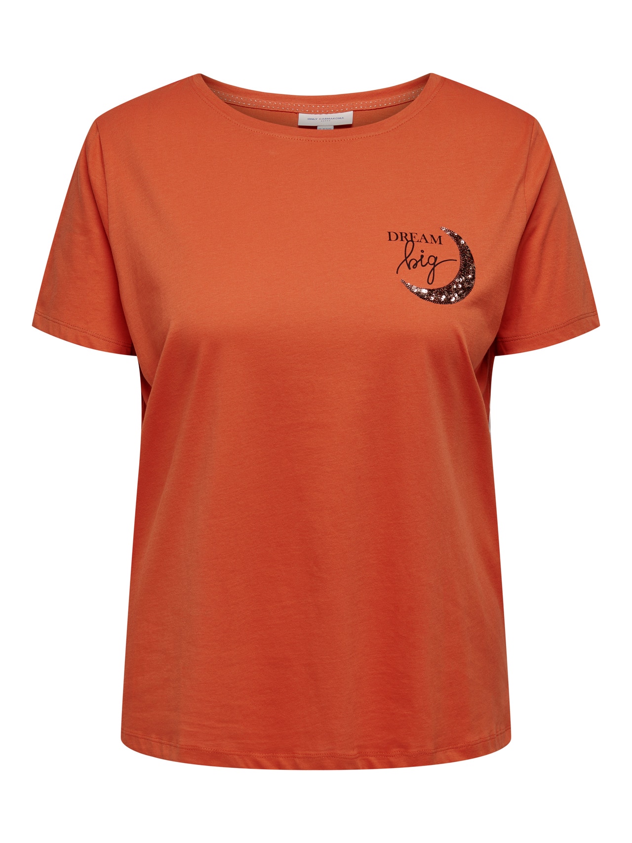 ONLY Curvy Printed T-shirt -Burnt Ochre - 15281437