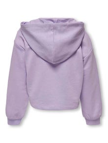 ONLY Zip Hoodie With Frills -Purple Rose - 15281467