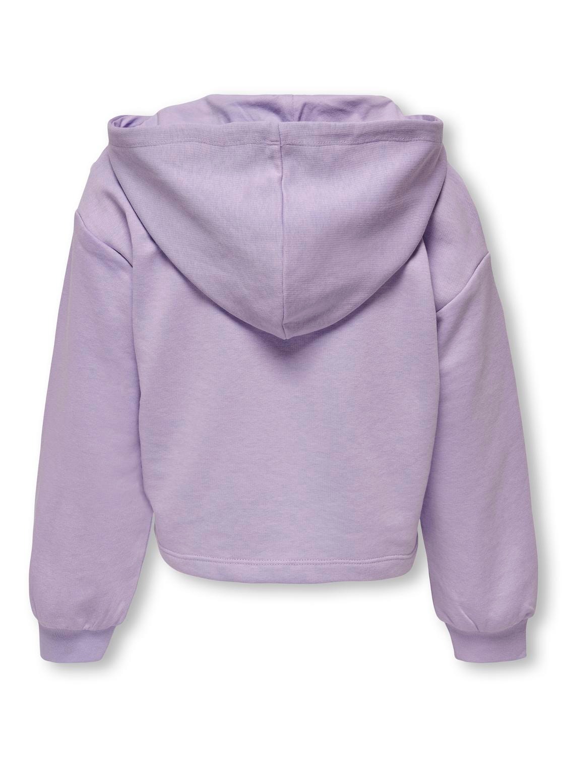 ONLY Zip Hoodie With Frills -Purple Rose - 15281467