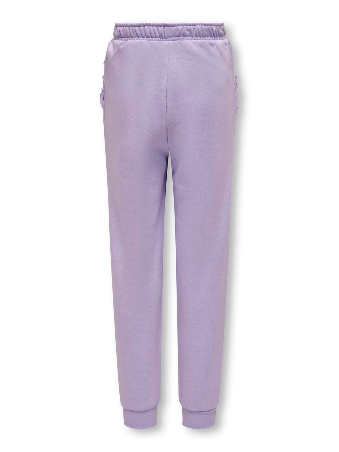 ONLY Sweatpants With Frills -Purple Rose - 15281471