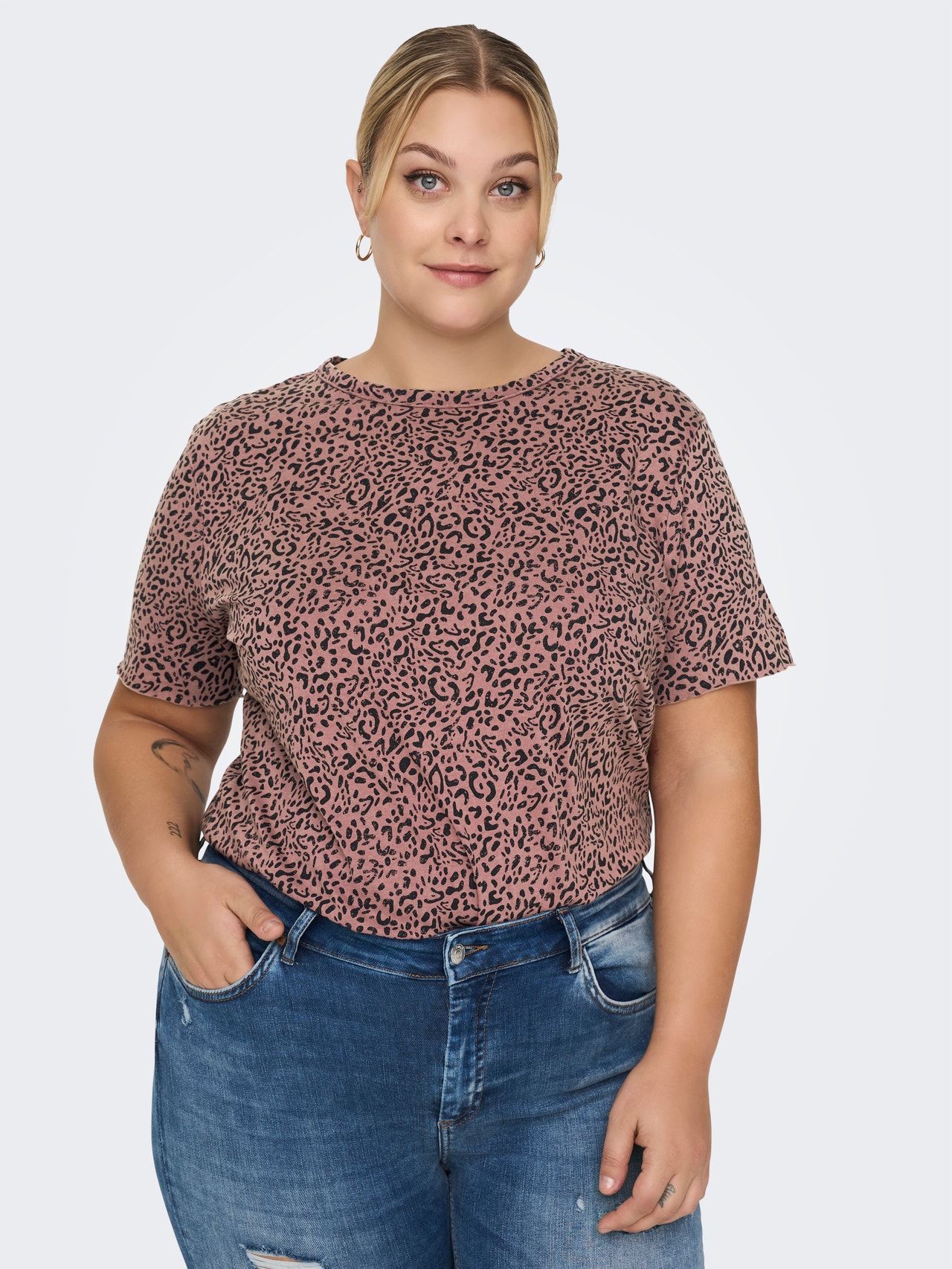 ONLY Normal geschnitten Rundhals T-Shirt -Rose Brown - 15281479