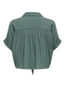 ONLY Short Sleeved Shirt With Knot Detail -Balsam Green - 15281497