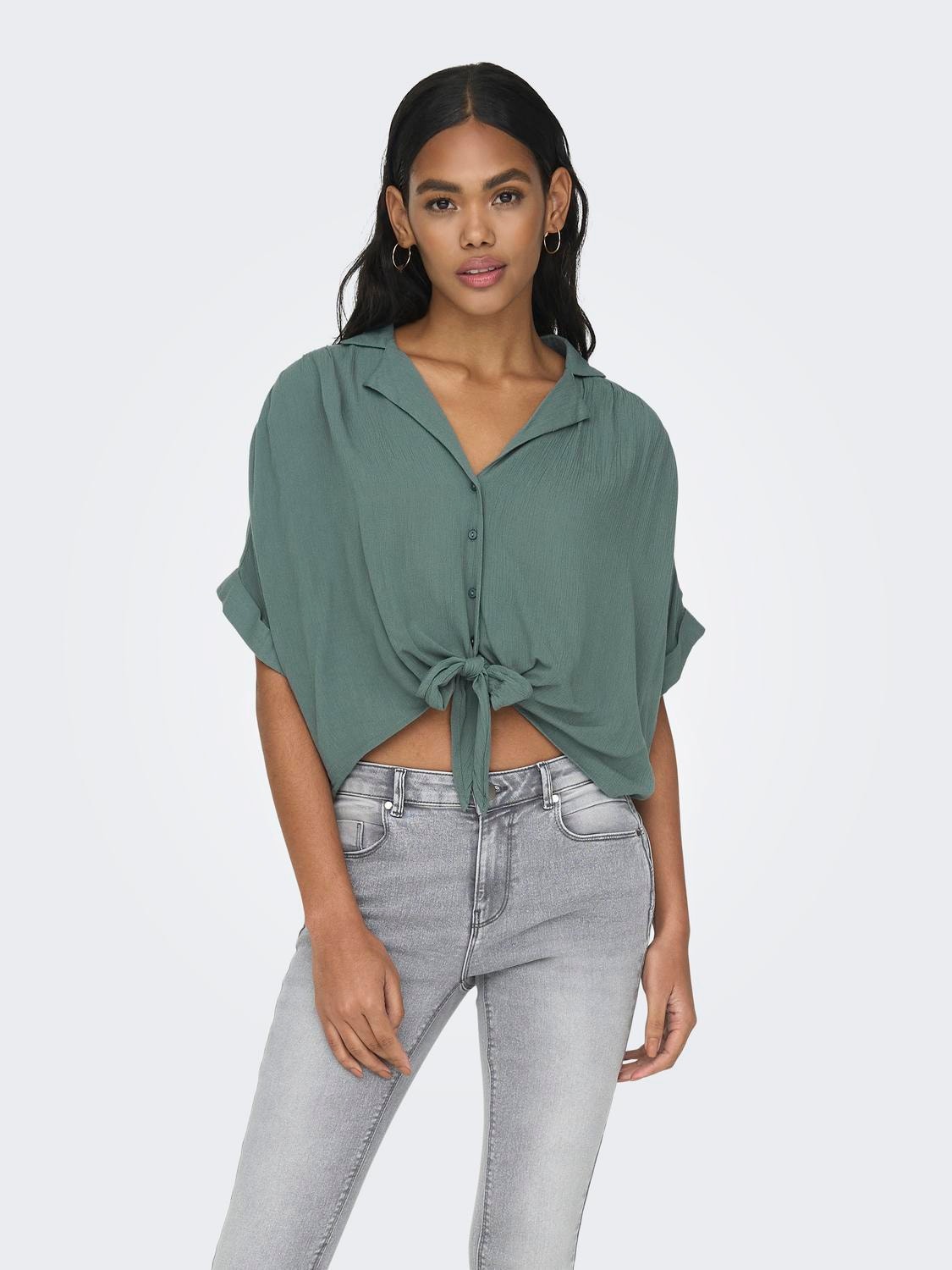 ONLY Regular Fit Skjortekrage Skjorte -Balsam Green - 15281497