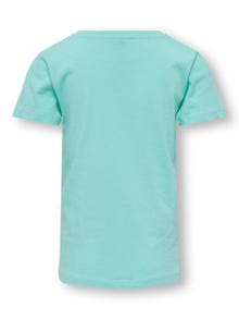 ONLY Krój regularny Okrągły dekolt T-shirt -Aruba Blue - 15281565