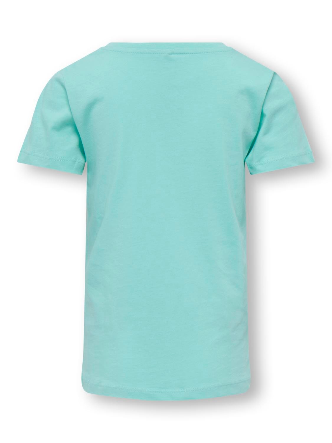 ONLY Krój regularny Okrągły dekolt T-shirt -Aruba Blue - 15281565