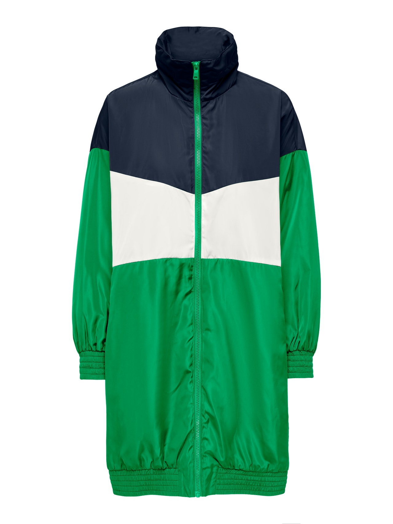 ONLY Long Track Jacket with Hood -Kelly Green - 15281571