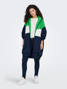 ONLY Hood Ribbed cuffs Coat -Kelly Green - 15281571