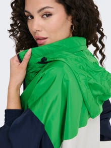 ONLY Hood Ribbed cuffs Coat -Kelly Green - 15281571