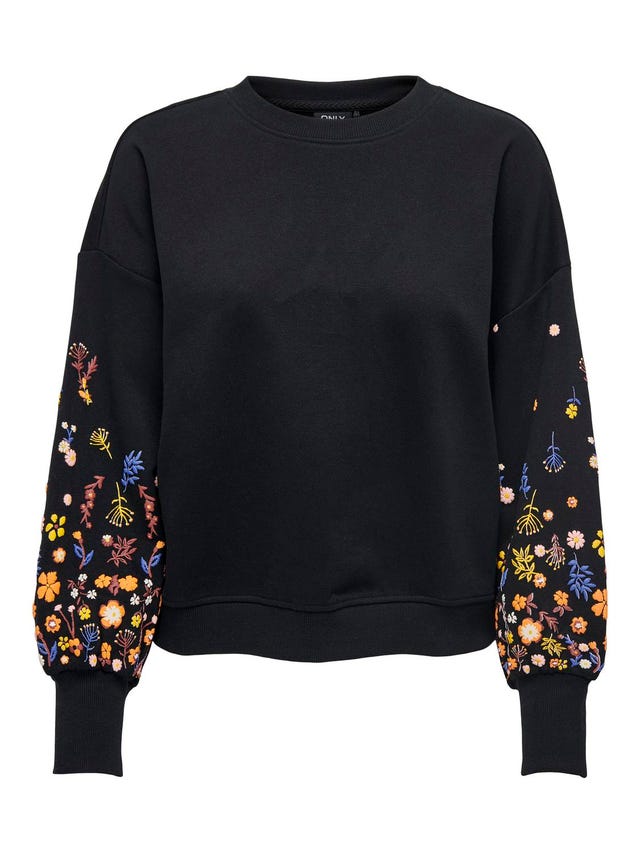 ONLY Cropped sweatshirt with print - 15281621