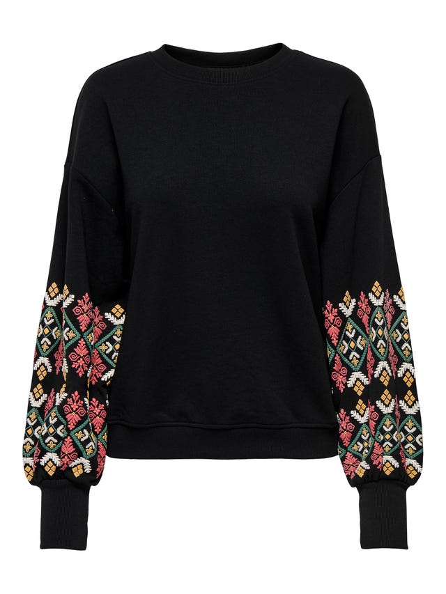 ONLY Cropped sweatshirt with print - 15281621