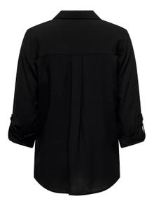 ONLY Chemises Standard Fit Col chemise Poignets repliés -Black - 15281677