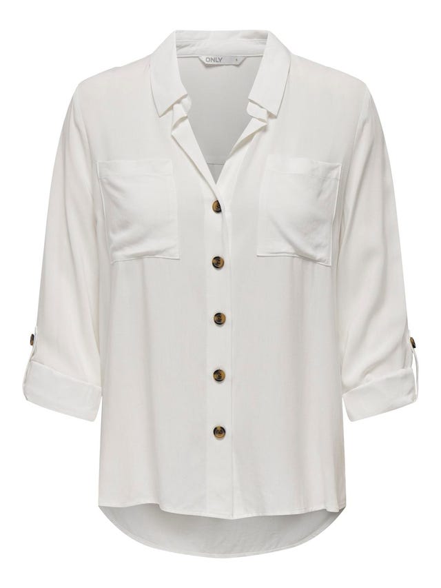 ONLY Standard fit Overhemd kraag Mouwuiteinden met omslag Overhemd - 15281677