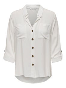 ONLY Standard fit Overhemd kraag Mouwuiteinden met omslag Overhemd -Snow White - 15281677
