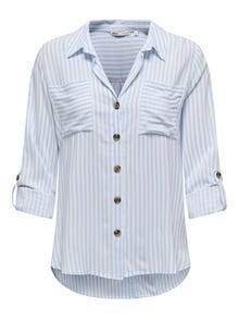 ONLY Standardlõige Särgikrae Üles volditud mansetid Särk -Cashmere Blue - 15281677