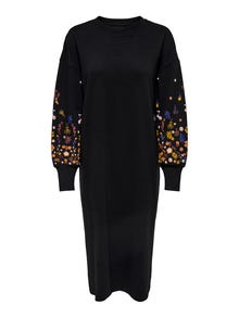 ONLY Robe longue Regular Fit Col rond Petite -Black - 15281728