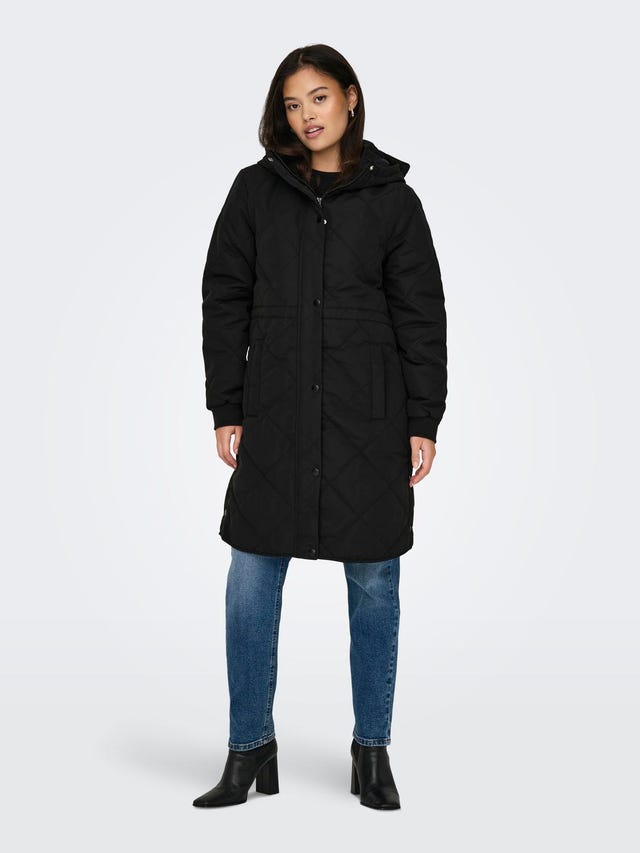 ONLY Hood Ribbed cuffs Coat - 15281768