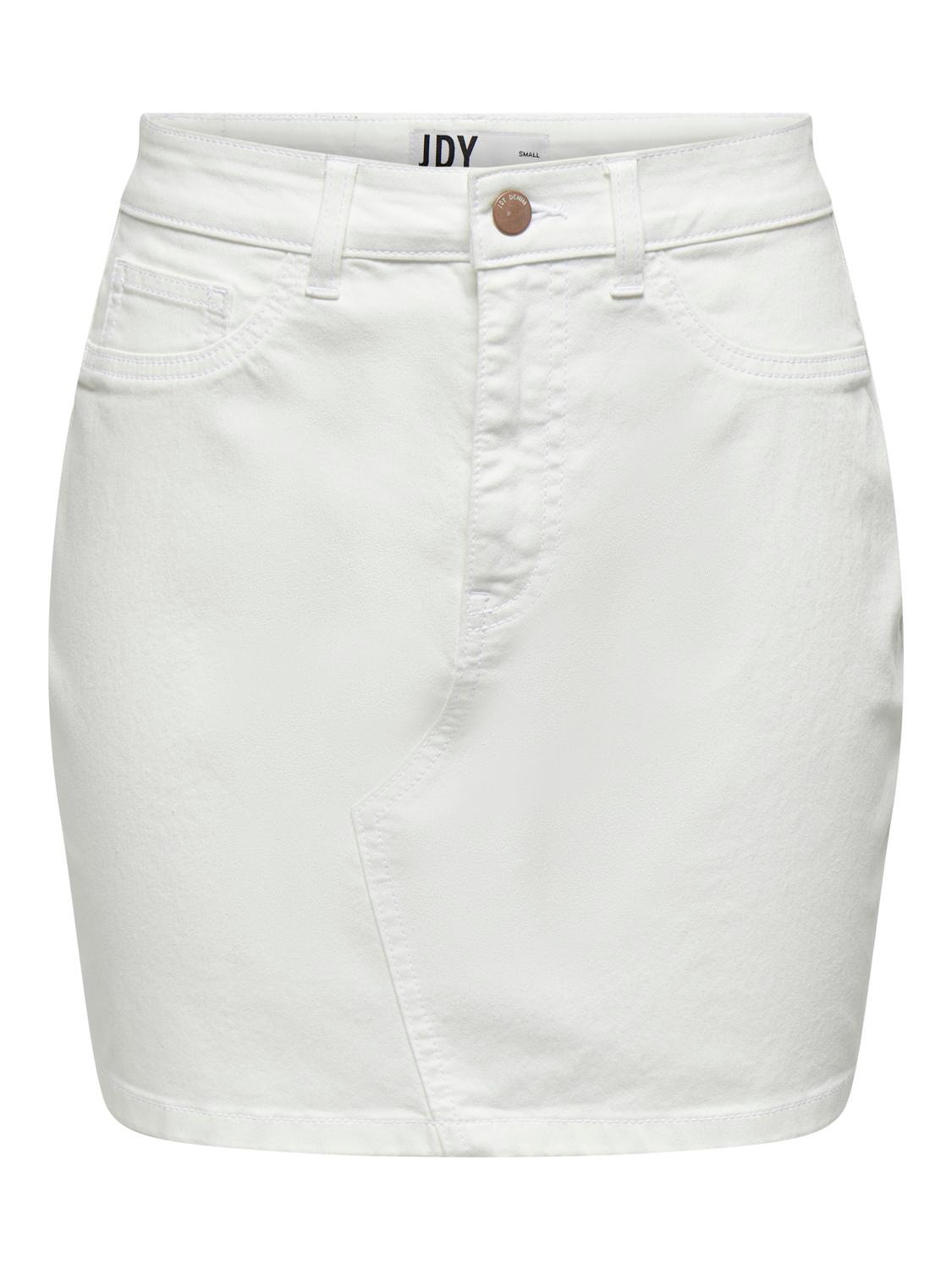 ONLY High Waisted Mini denim skirt -White - 15281782