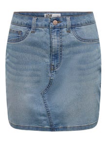 ONLY High waist Short skirt -Light Blue Denim - 15281783