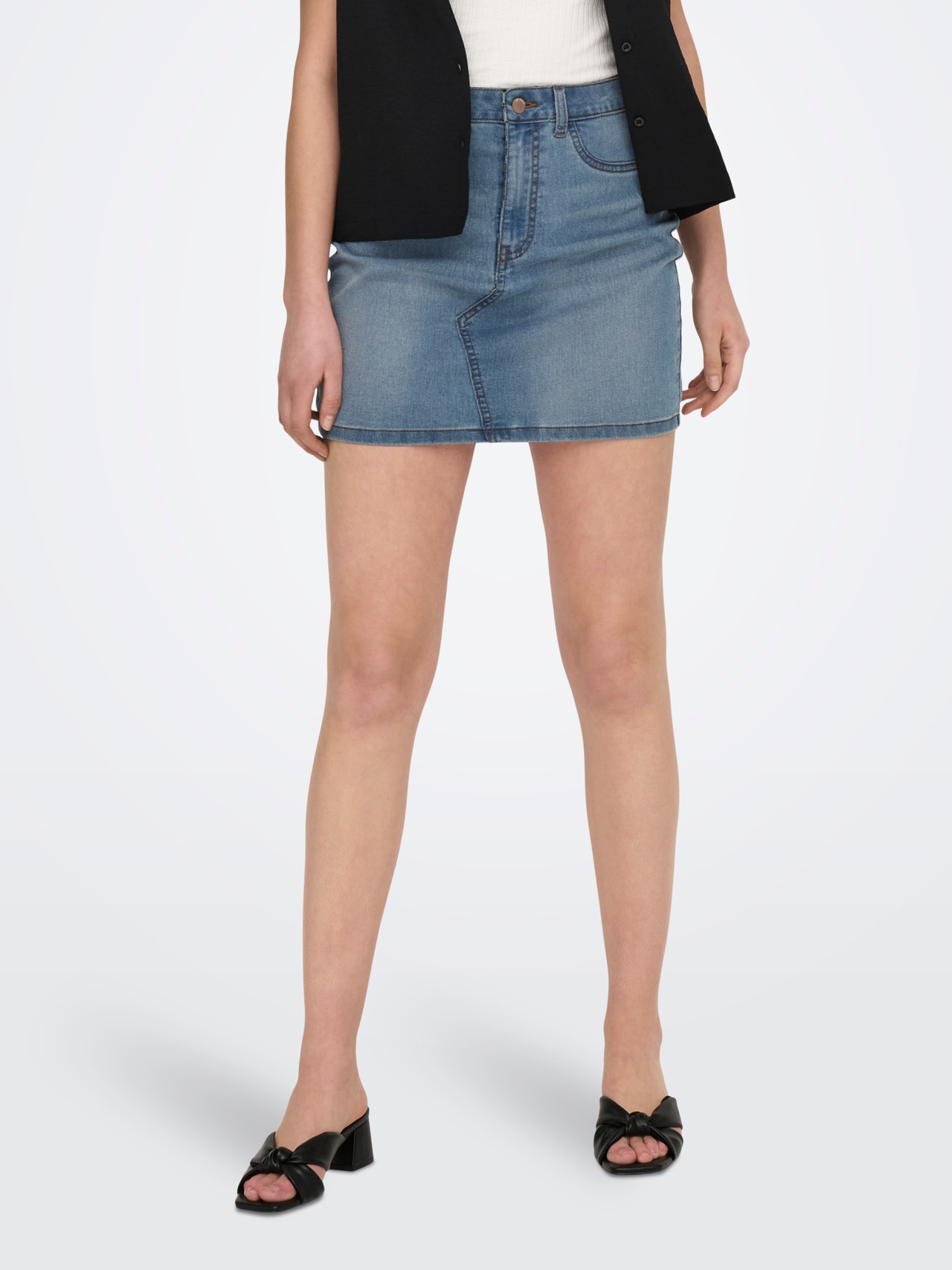 ONLY Mini Denim Skirt -Light Blue Denim - 15281783