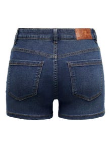 ONLY Shorts Corte skinny Cintura alta -Dark Blue Denim - 15281784