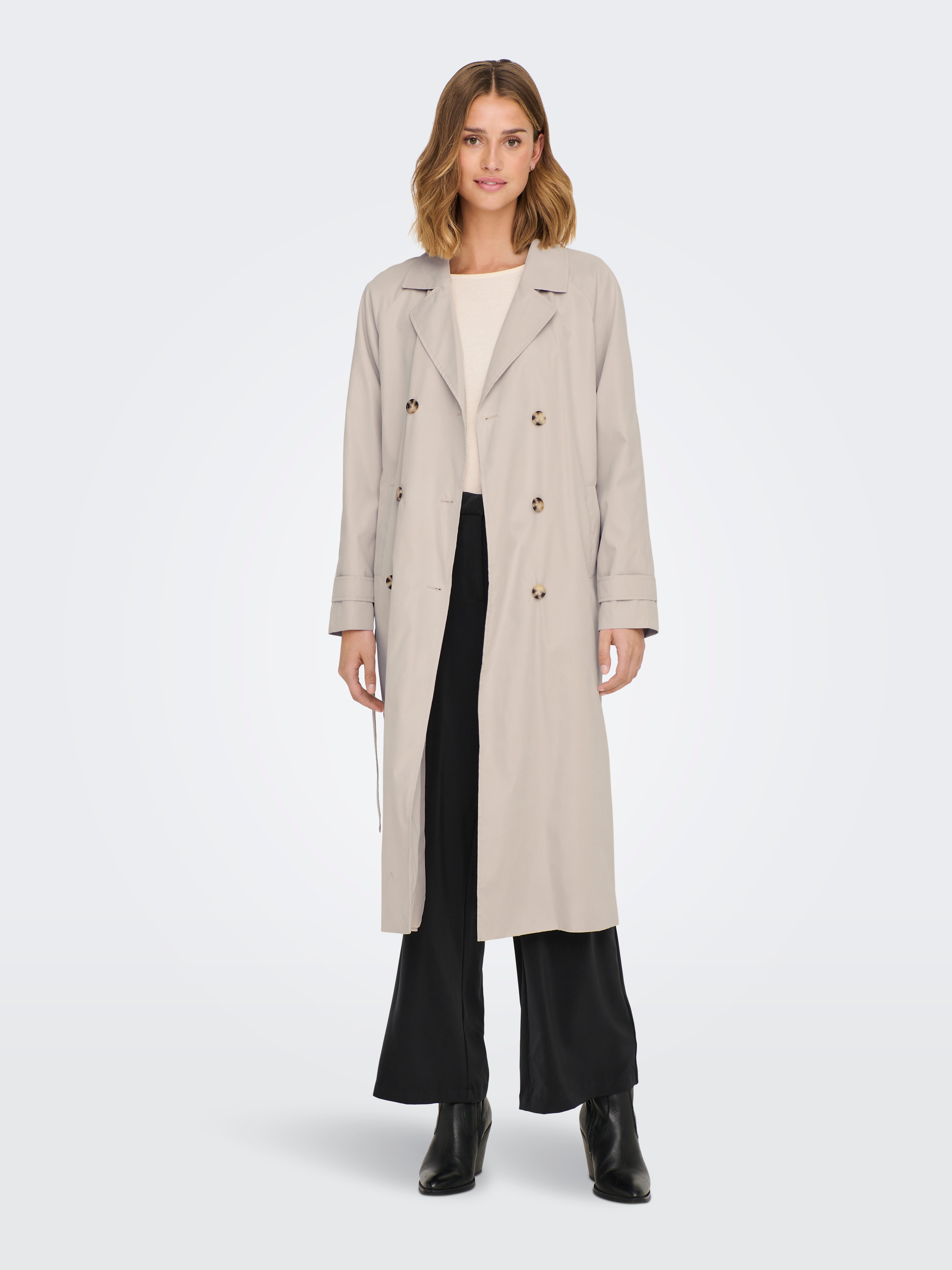 Light grey 2024 trench coat womens