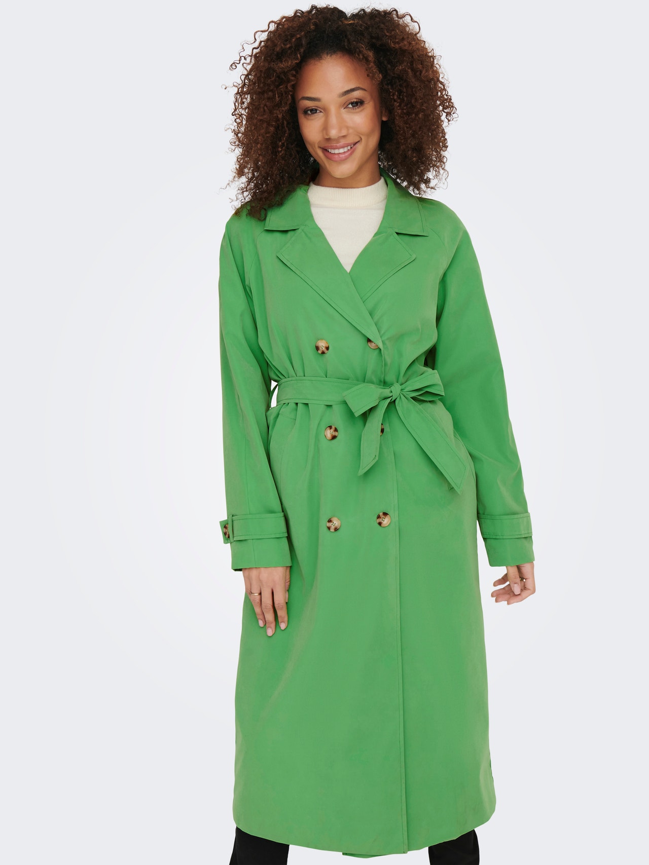 ONLY Trench-coats Col à revers -Kelly Green - 15281785