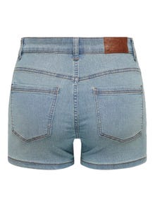 ONLY Shorts Skinny Fit Taille haute -Light Blue Denim - 15281789