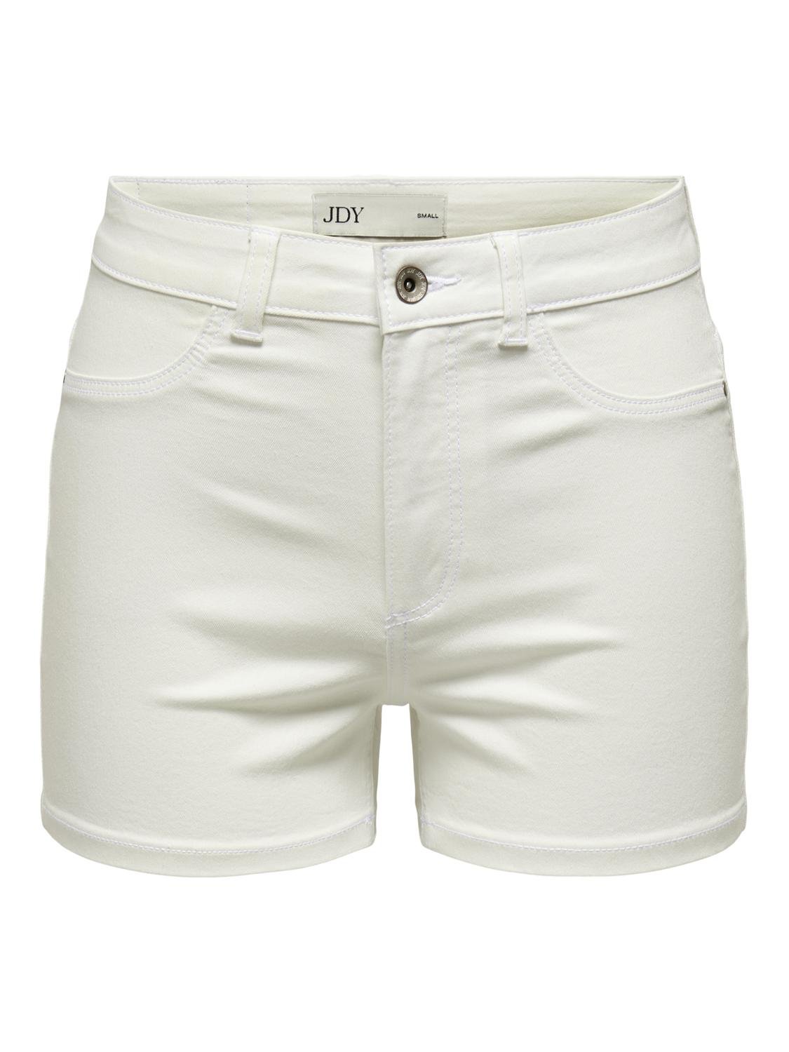 ONLY Shorts Skinny Fit Taille haute -White - 15281790