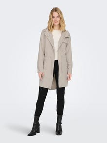 ONLY Coat with Hood and string regulation -Chateau Gray - 15281801