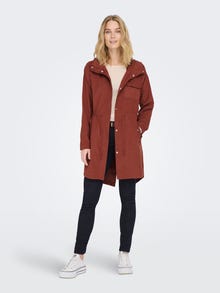 ONLY Coat with Hood and string regulation -Smoked Paprika - 15281801