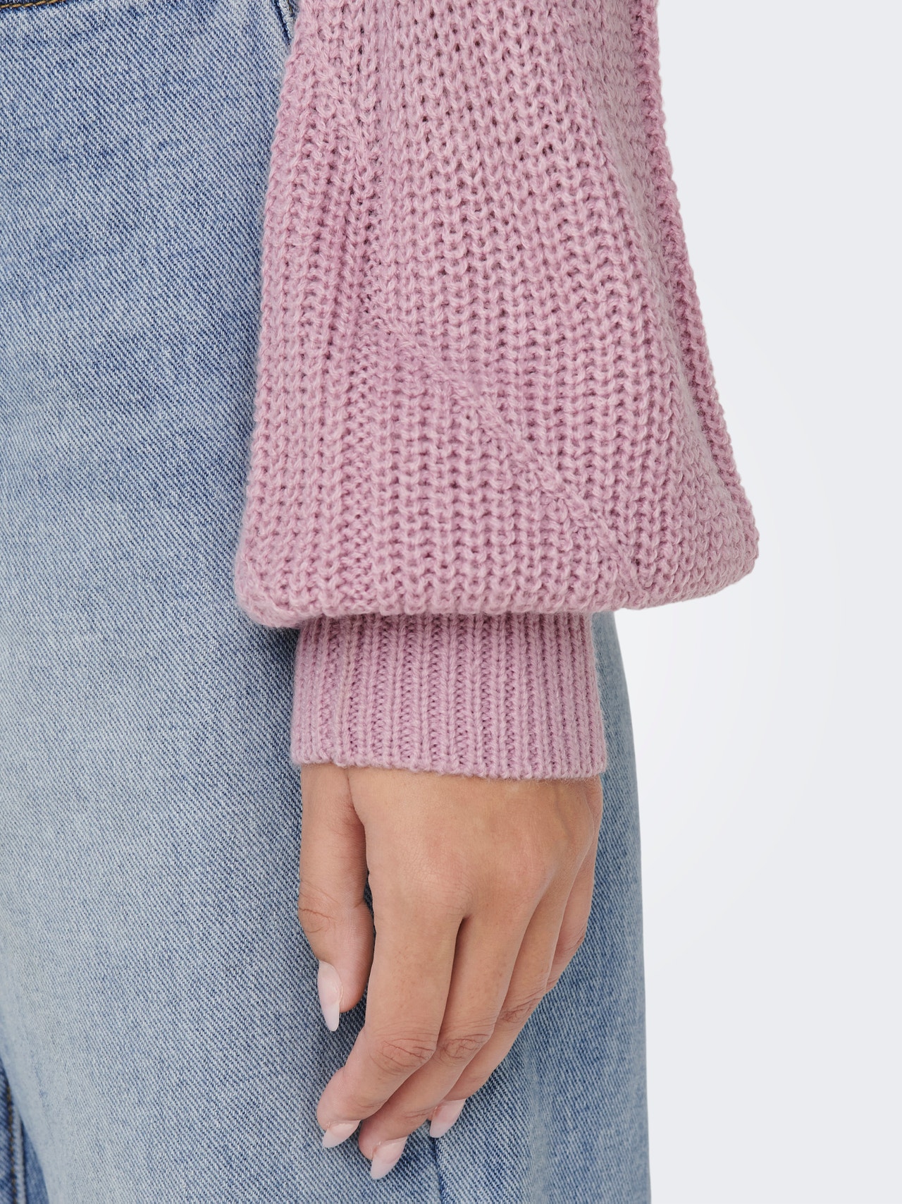 ONLY Solid color texture knit -Mauve Mist - 15281984