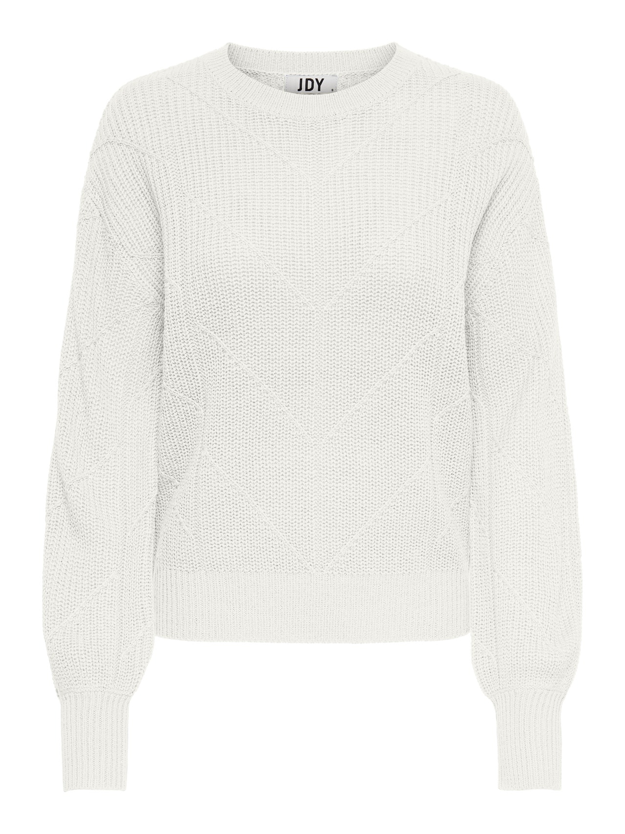 ONLY Round Neck High cuffs Dropped shoulders Pullover -Cloud Dancer - 15281984