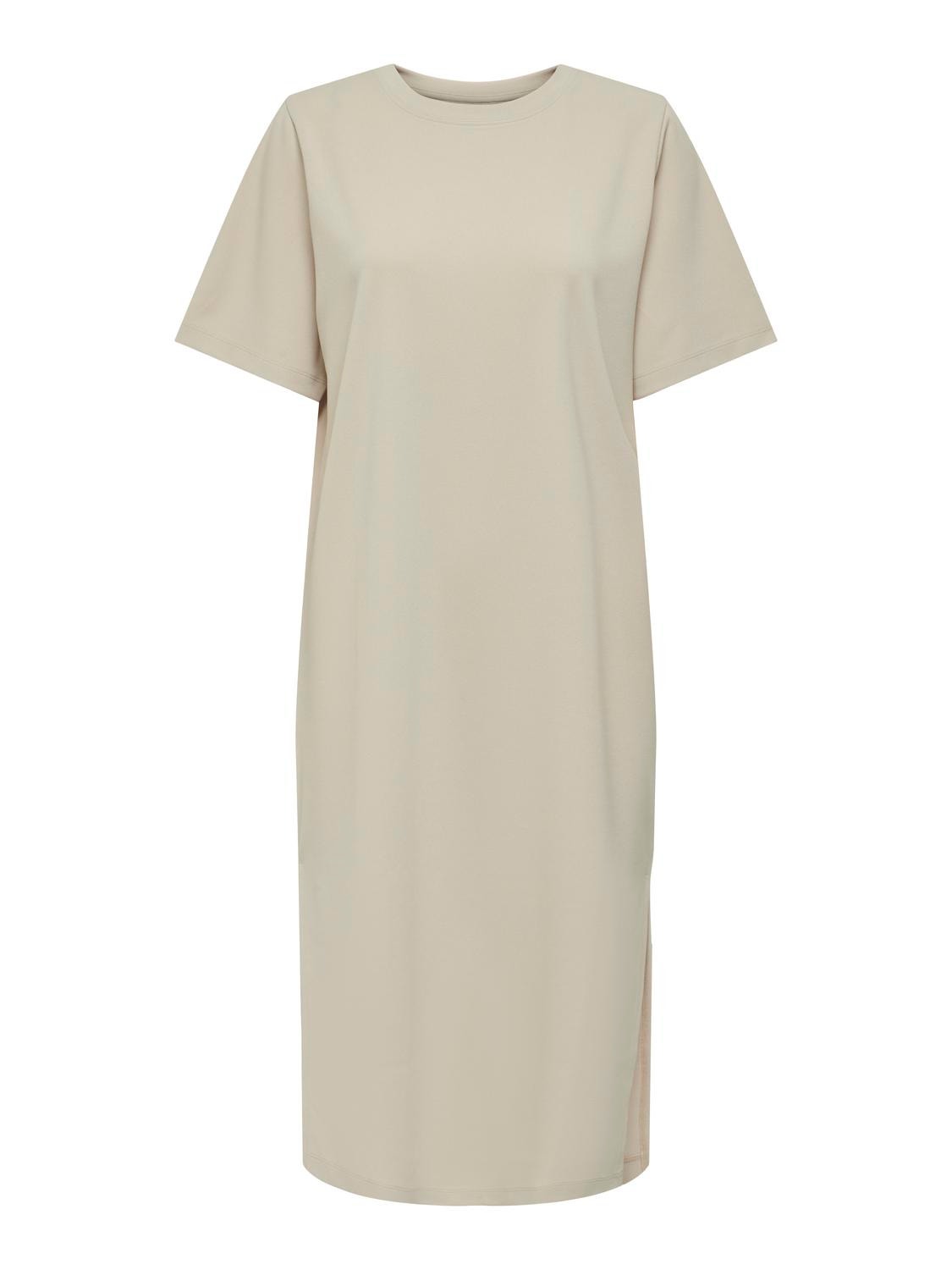 ONLY Midi løstsiddende t-shirt kjole -Chateau Gray - 15282038