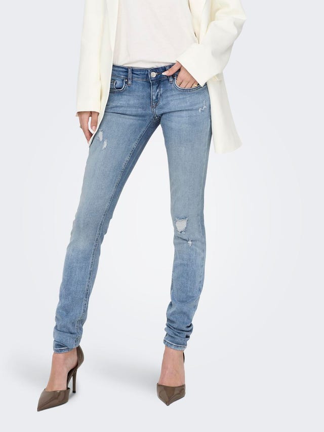 ONLY Jeans Skinny Fit Vita bassa Orlo destroyed - 15282056
