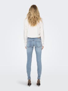 ONLY Krój skinny Niska talia Zniszczone obszycie Jeans -Light Medium Blue Denim - 15282056