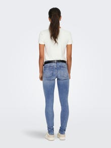ONLY onlcoral low waist skinny destroyed jeans -Light Medium Blue Denim - 15282056