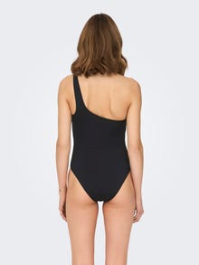 ONLY High Waisted One Shoulder Swimsuit -Black - 15282094