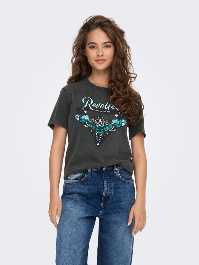 ONLY Normal geschnitten Rundhals T-Shirt - 15282146