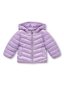 ONLY Mini Quiltet jakke med hætte -Pastel Lilac - 15282201