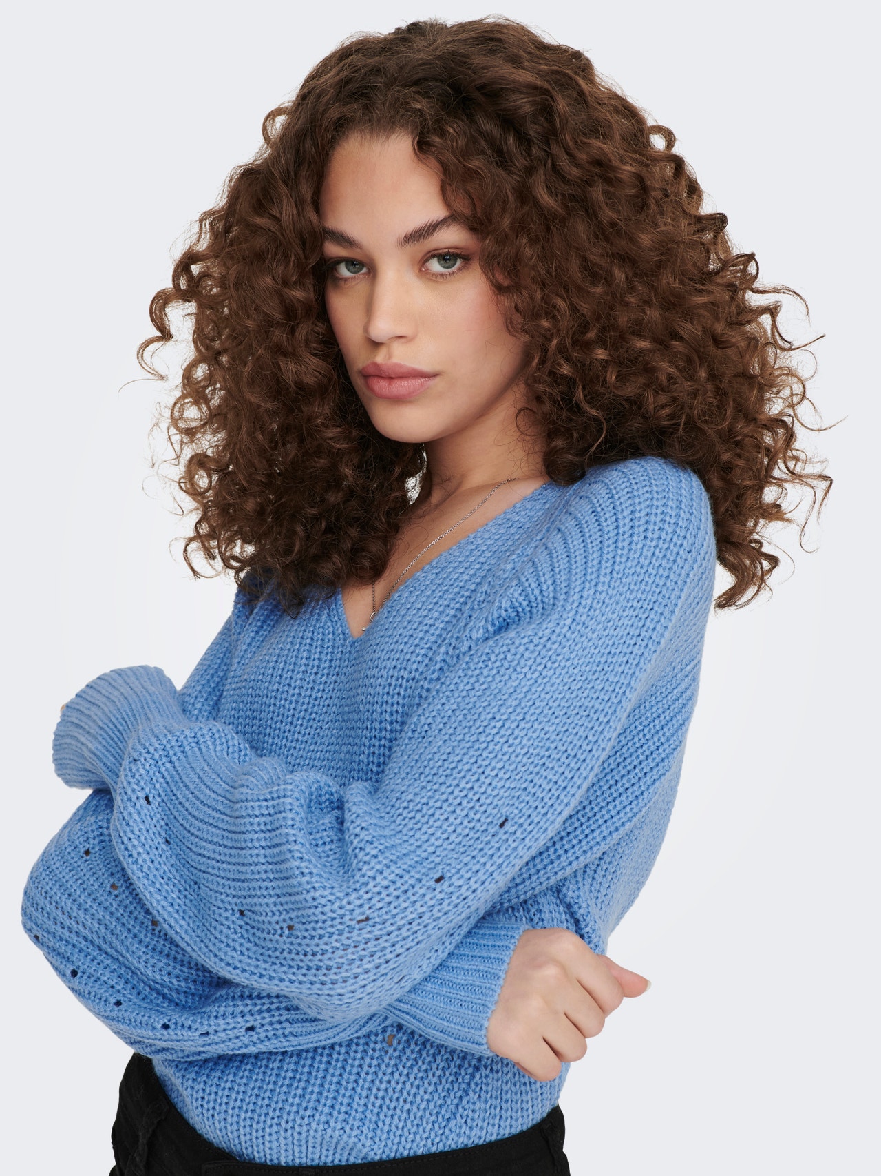 ONLY V-neck knitted pullover -Provence - 15282209