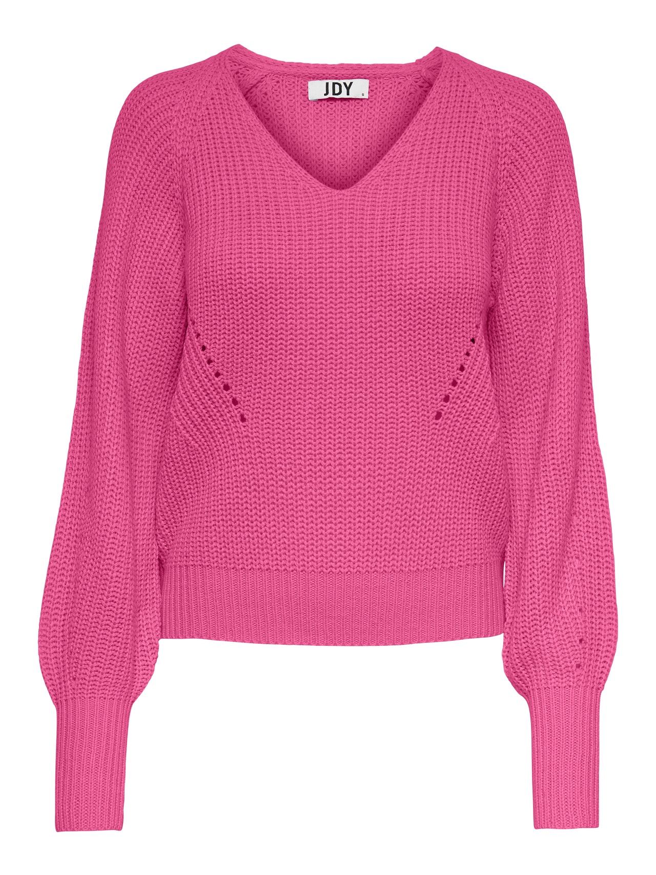 ONLY V-Ausschnitt Pullover -Shocking Pink - 15282209
