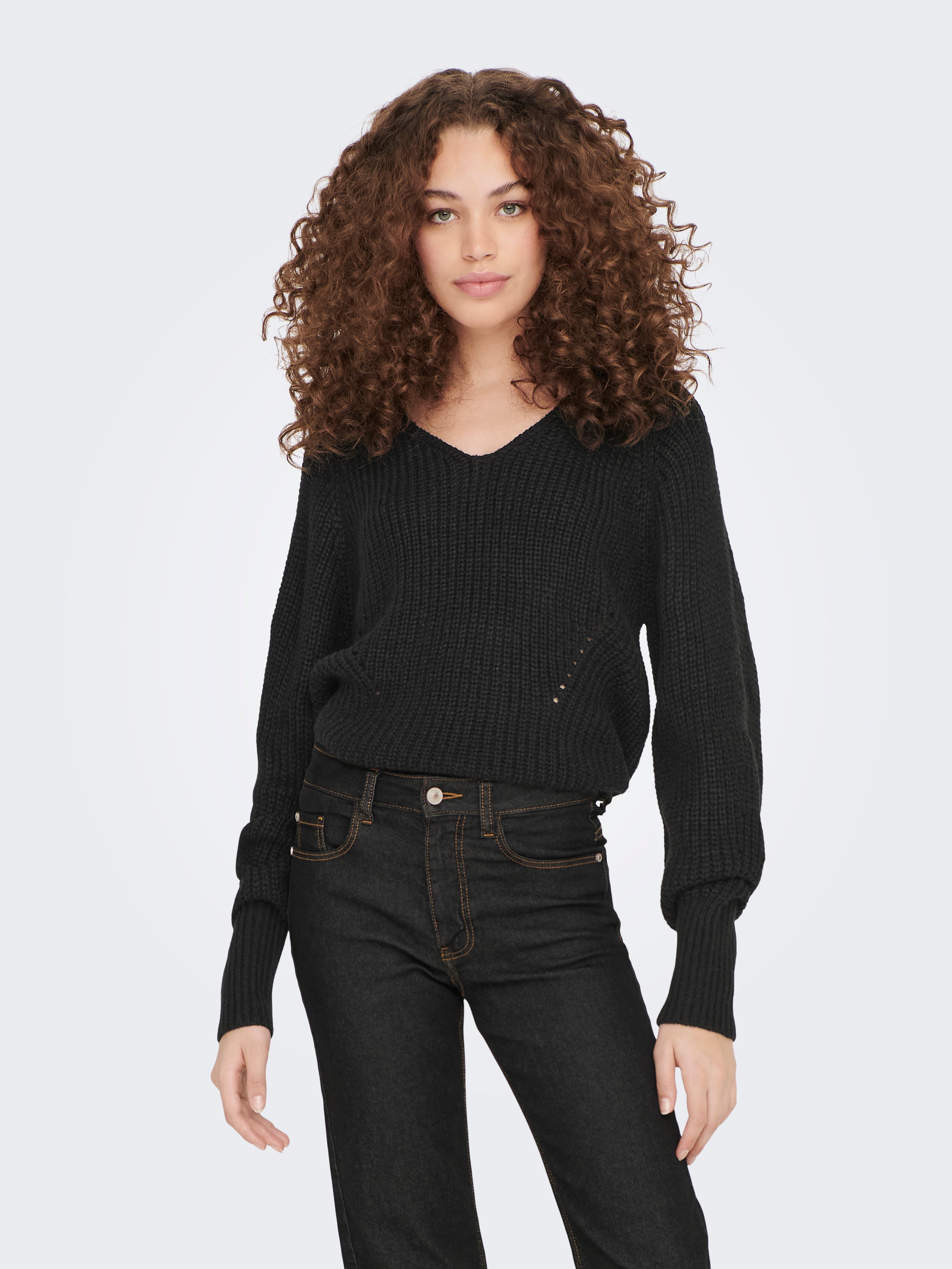 Pull-overs Col en V | Black | ONLY®