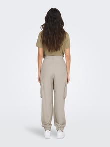 ONLY Cargo Fit Mid waist Fitted hems Track Pants -Silver Lining - 15282304